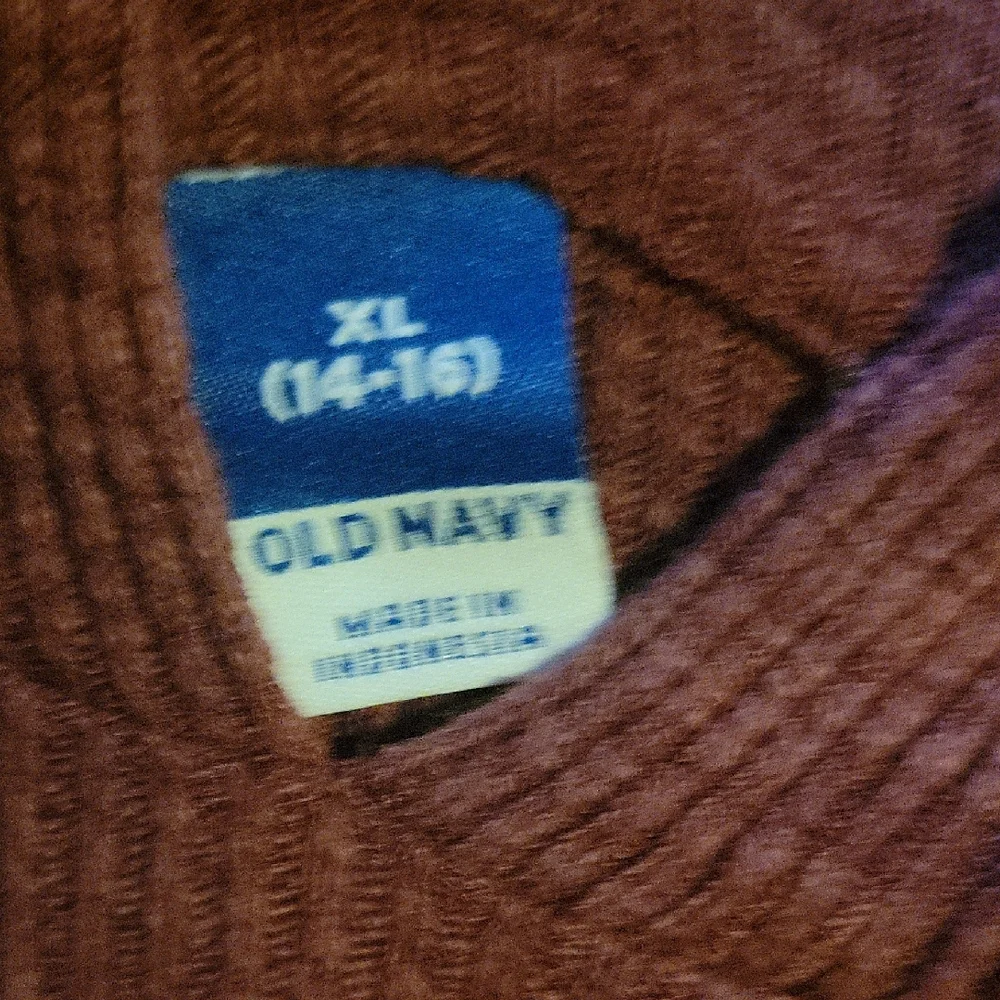Old Navy Kids Brick Red Long Sleeve Hoodie